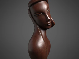 african wood statue 3D Model