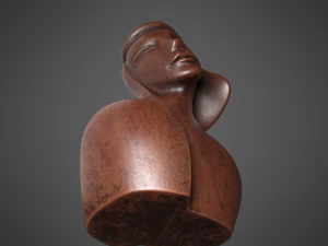 african wood statue 3D Model