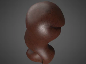 african wood statue 3D Model