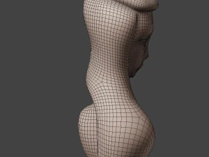 african wood statue 3D Model