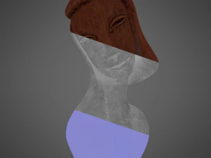 african wood statue 3D Model