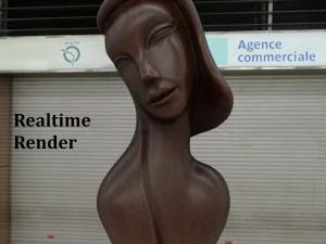african wood statue 3D Model