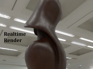 african wood statue 3D Model