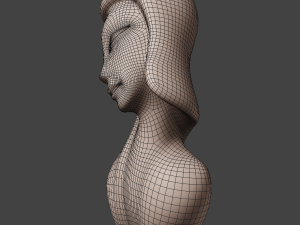 african wood statue 3D 模型