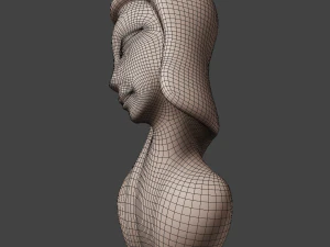 african wood statue 3D Model