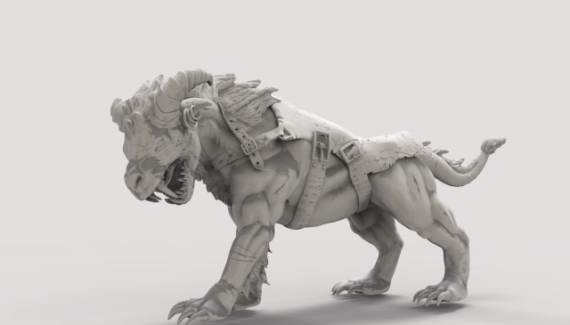 bestia felina 3D Print Model .c4d .max .obj .3ds .fbx .stl .blend 