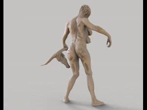 bruja zombi en stl 3D Print Model