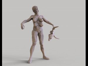 bruja zombi en stl 3D Принт Модель