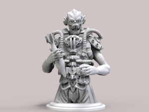 busto alien en stl 3Dプリントモデル
