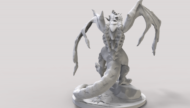 dragon en stl 3D 프린트 모델 .c4d .max .obj .3ds .fbx .stl .blend 