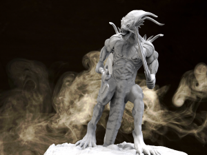 hombre lagarto en stl Model do druku 3D