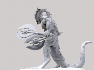 hombre lagarto en stl Model do druku 3D