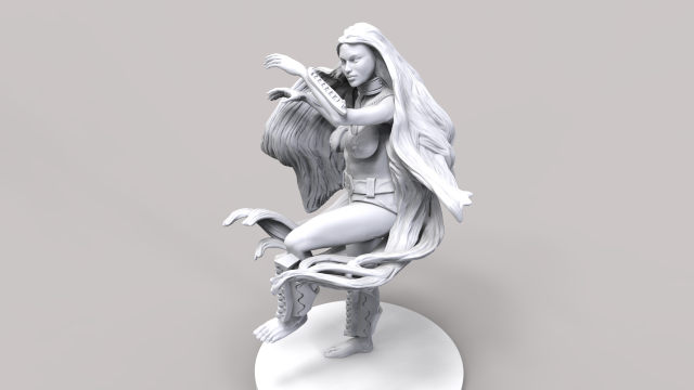 heroina en stl 3D-printmodel .c4d .max .obj .3ds .fbx .stl .blend 