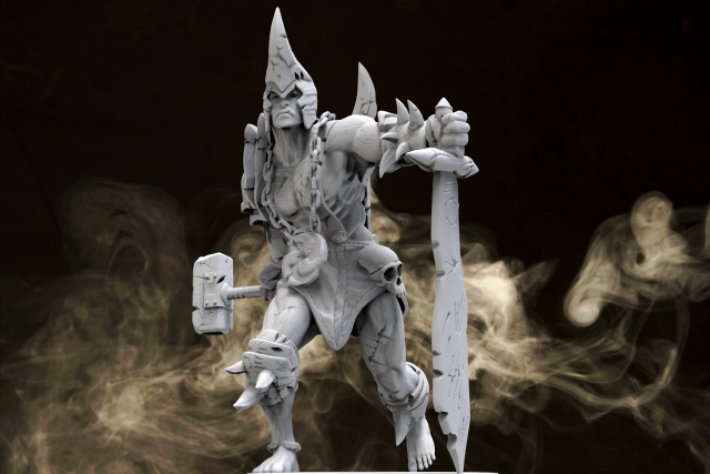 orco guerrero en stl 3D प्रिंट मॉडल .c4d .max .obj .3ds .fbx .stl .blend