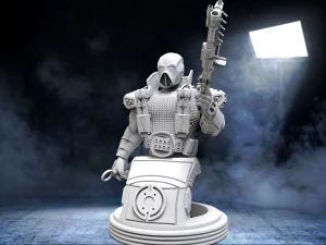 pistolero gal&aacute;ctico en stl Modelo de impresión 3D