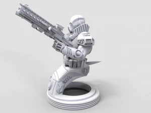 pistolero gal&aacute;ctico en stl Modelo de impresión 3D