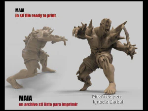 orco maya 3d stl Modelo de impresión 3D