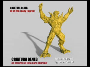 Пакет из 3 криатур в архиве stl 3D Модель