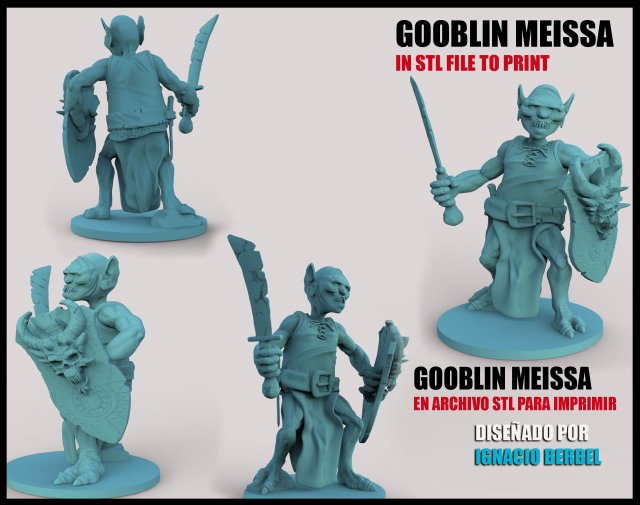 gooblin meissa en archivo stl Modelo de impresión 3D .c4d .max .obj .3ds .fbx .stl .blend 