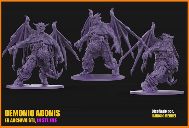 demonio adonis stl Model do druku 3D .c4d .max .obj .3ds .fbx .stl .blend