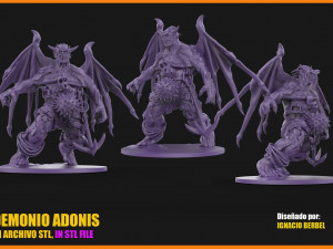 demonio adonis stl 3D 프린트 모델