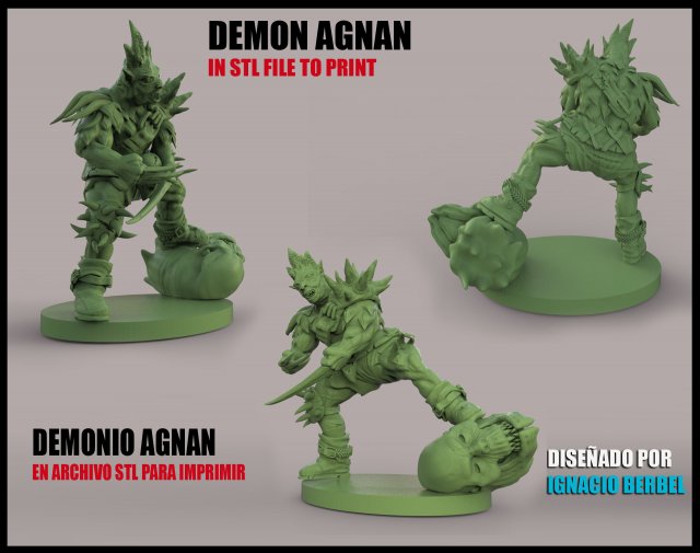 demonio agnan stl Modelo de Impressão 3D .c4d .max .obj .3ds .fbx .stl .blend 
