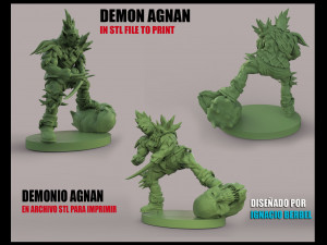 demonio agnan stl 3Dプリントモデル