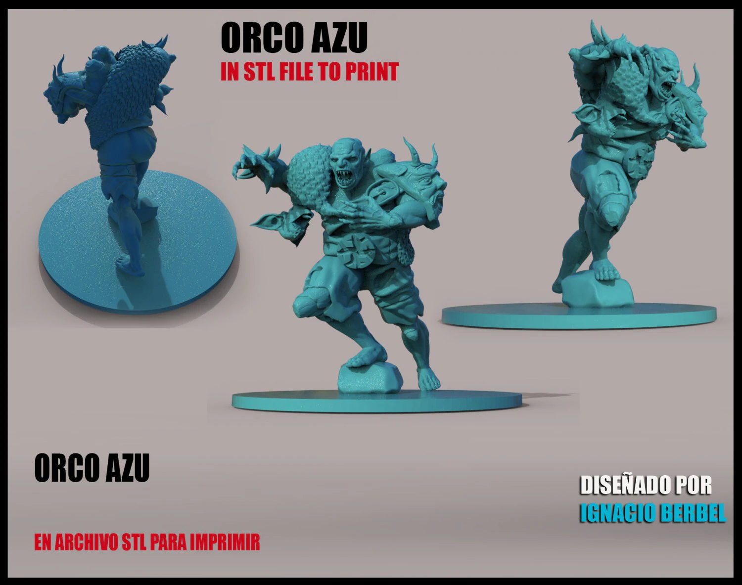 orco azu stl 3D Print Model .c4d .max .obj .3ds .fbx .stl .blend 