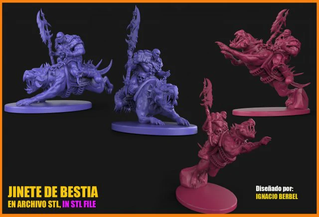 orco jinete de bestias Modelo de impresión 3D .c4d .max .obj .3ds .fbx .stl .blend 