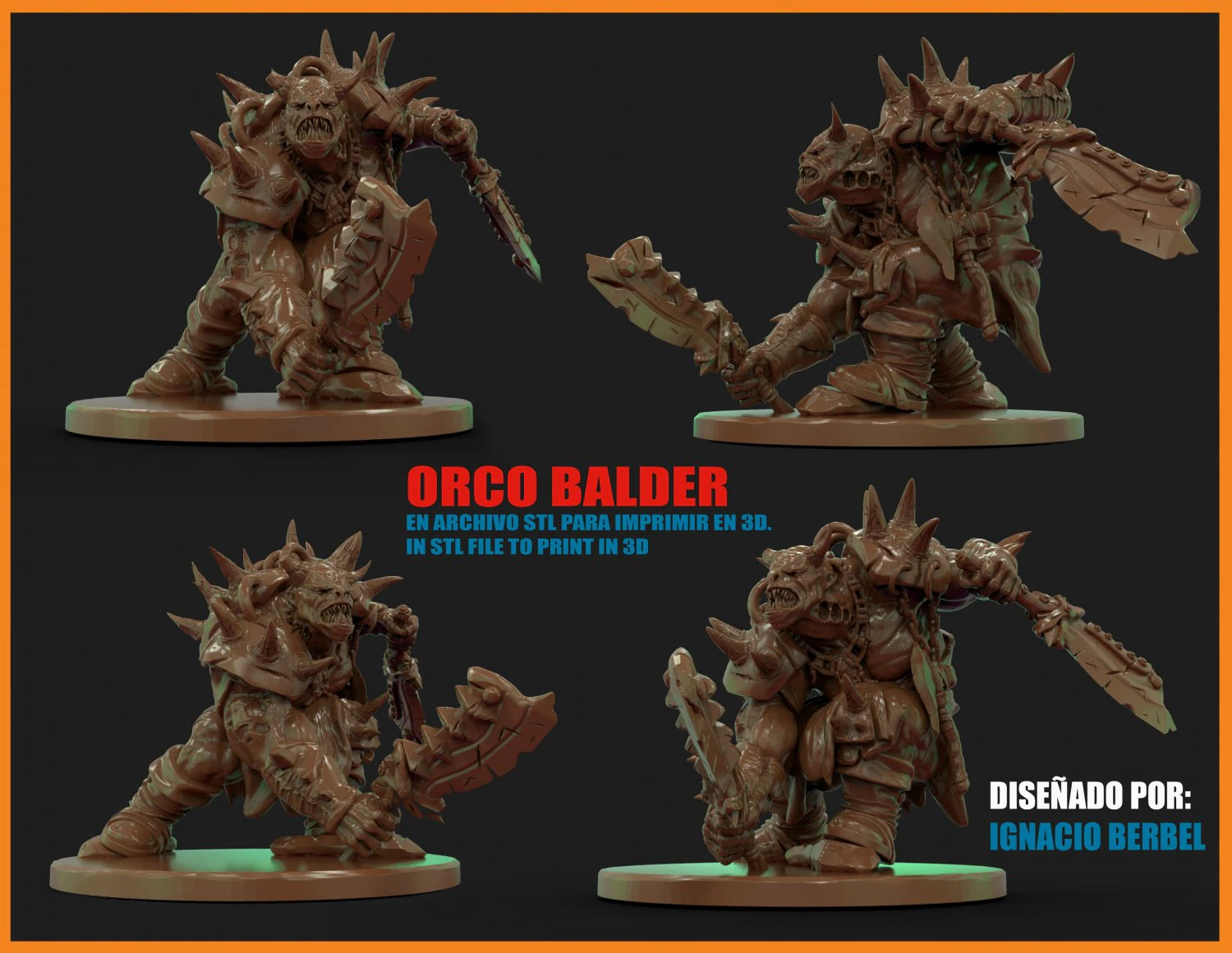 orco balder en stl 3D Print Model .c4d .max .obj .3ds .fbx .stl .blend