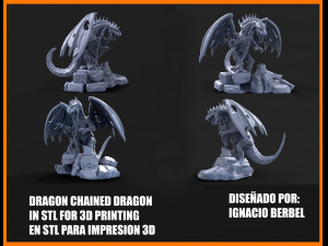 chained dragon 3D-printmodel