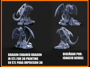 drag&oacute;n encadenado Modelo de impresión 3D