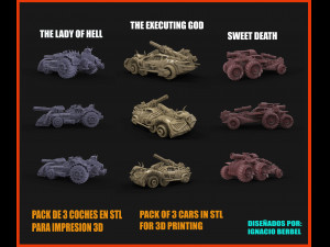 packs de 3 vehiculos destructores 3D Print Model