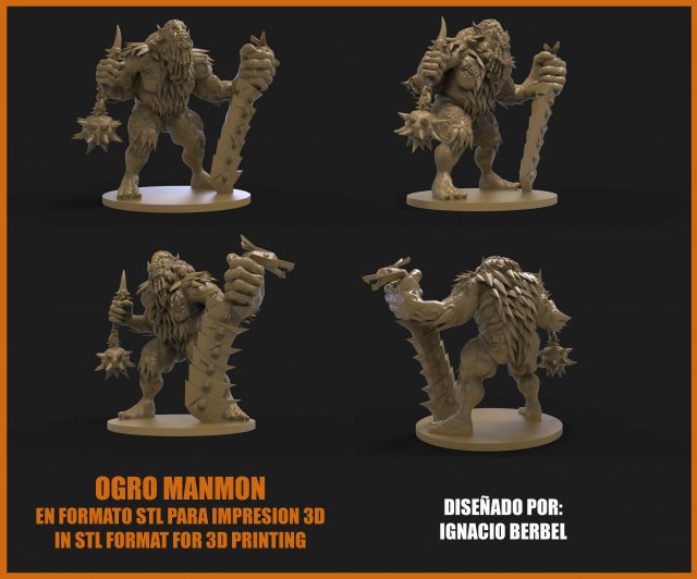ogro manmon 3D 모델 .c4d .max .obj .3ds .fbx .stl .blend 