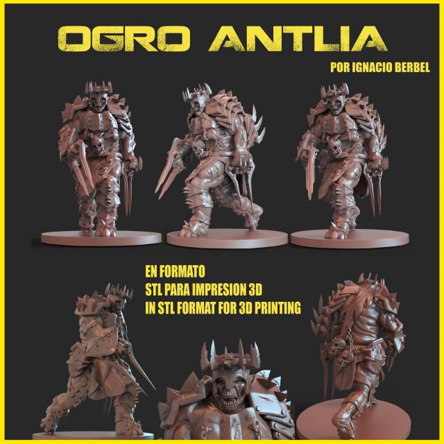 ogro antlia 3Dプリントモデル .c4d .max .obj .3ds .fbx .stl .blend 
