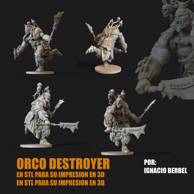 orco destroyec 3D Print Model .c4d .max .obj .3ds .fbx .stl .blend 