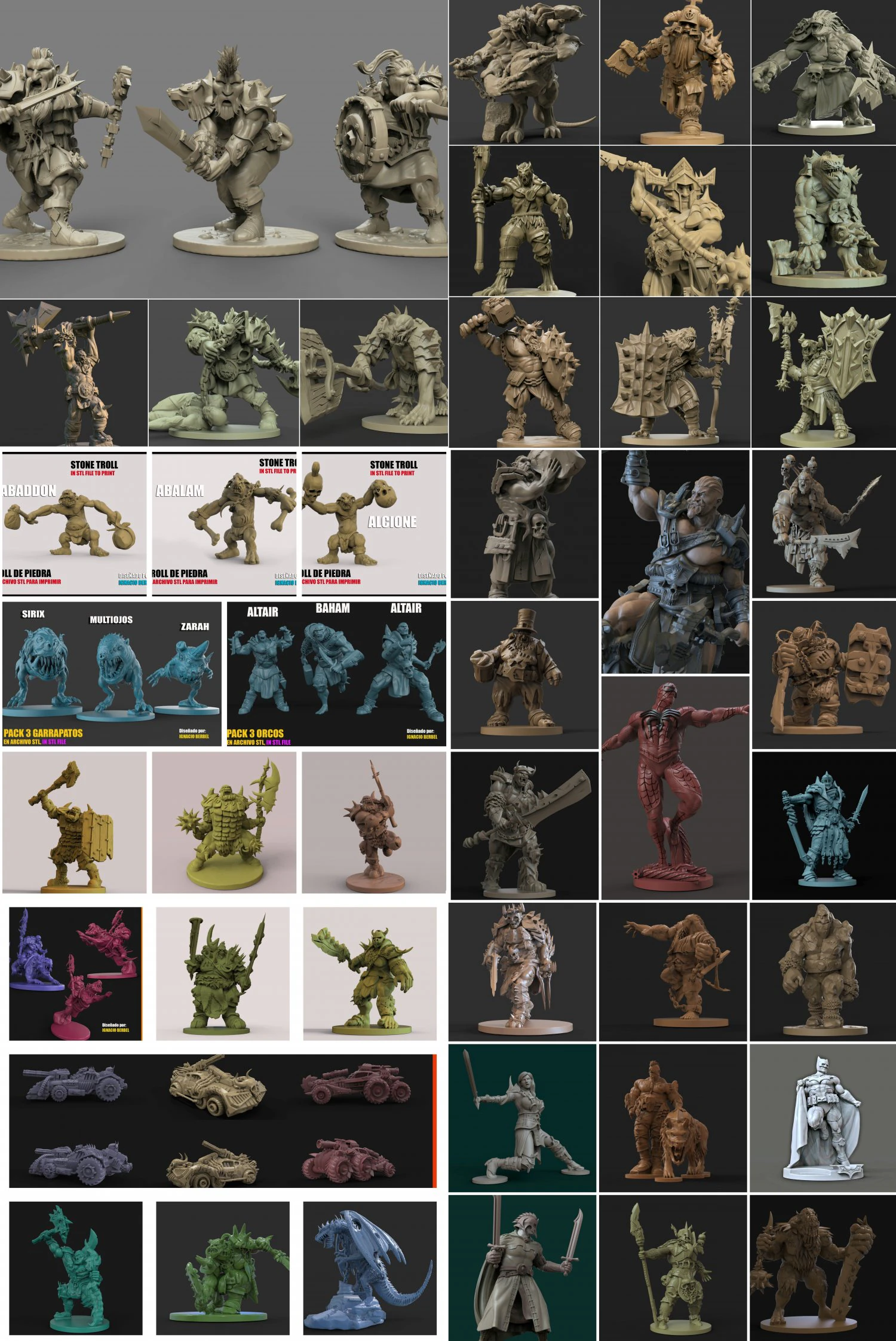 40 descuento oferton 54 personajes stl por 12 3D Print Model .c4d .max .obj .3ds .fbx .stl .blend 