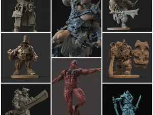 40 descuento oferton 54 personajes stl por 12 3D Print Model