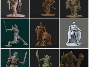40 descuento oferton 54 personajes stl por 12 3D-printmodel