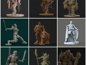 40 descuento oferton 54 personajes stl por 12 3D Print Model
