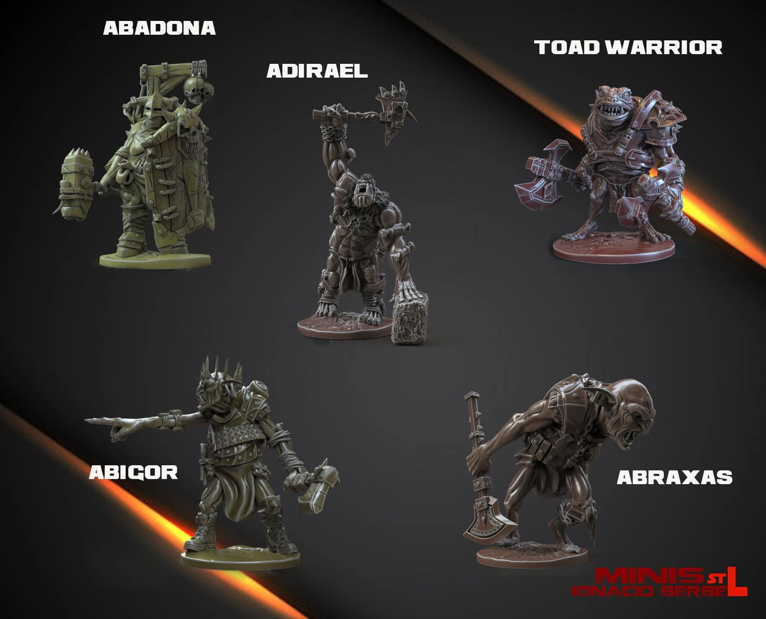 5 personajes stl para imprimir 3D Print Model .c4d .max .obj .3ds .fbx .stl .blend 