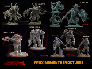 pack de 8 personajes stl 3D-printmodel