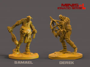 paquete de 8 personajes en stl 3D Print Model