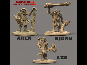 paquete de 8 personajes en stl Modèles 3D en vedette