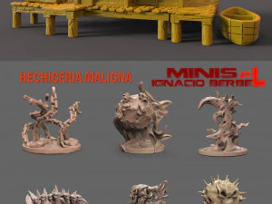 casa medieval y hechicer&iacute;as para orcos Modelo de impresión 3D