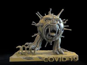 maldito covid 19 en stl Modello di stampa 3D
