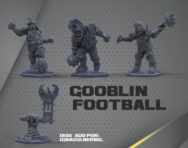 gooblin football stl 3D Baskı Modeli .c4d .max .obj .3ds .fbx .stl .blend 