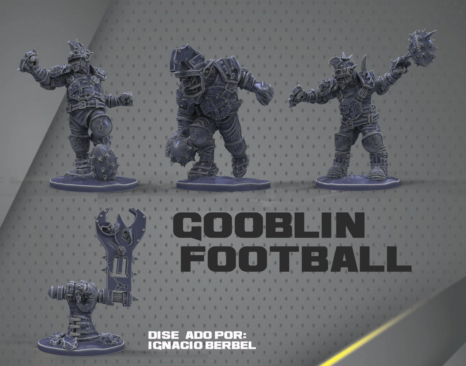gooblin football stl 3D Print Model .c4d .max .obj .3ds .fbx .stl .blend