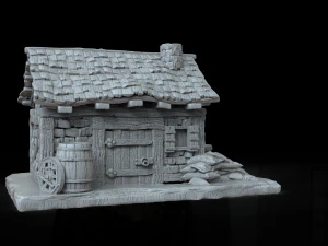 casas medievales y orcos stl 3D Print Model