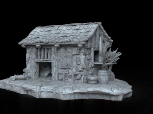 casas medievales y orcos stl 3D Print Model